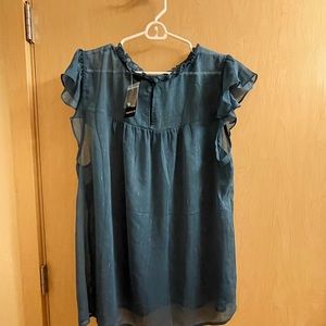 TORRID Navy, sheer top never worn